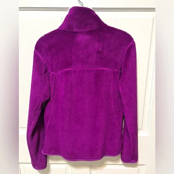 Patagonia re-tool snap-t fuzzy fleece purple pullover sweatshirt size s small - Picture 4 of 4